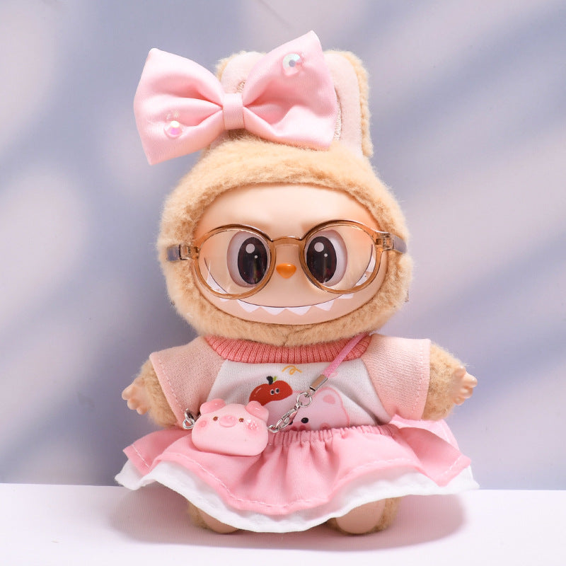 Only clothes] 17cm pendant pull cloth cloth for clothes spring and summer dress suit labubu baby dress cute