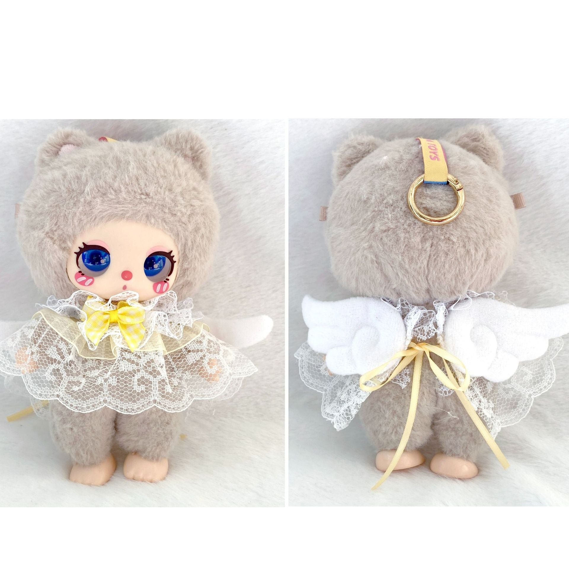 Labubu Doll Bunny Girl & Lace Maid Outfits for 17cm Vinyl Dolls