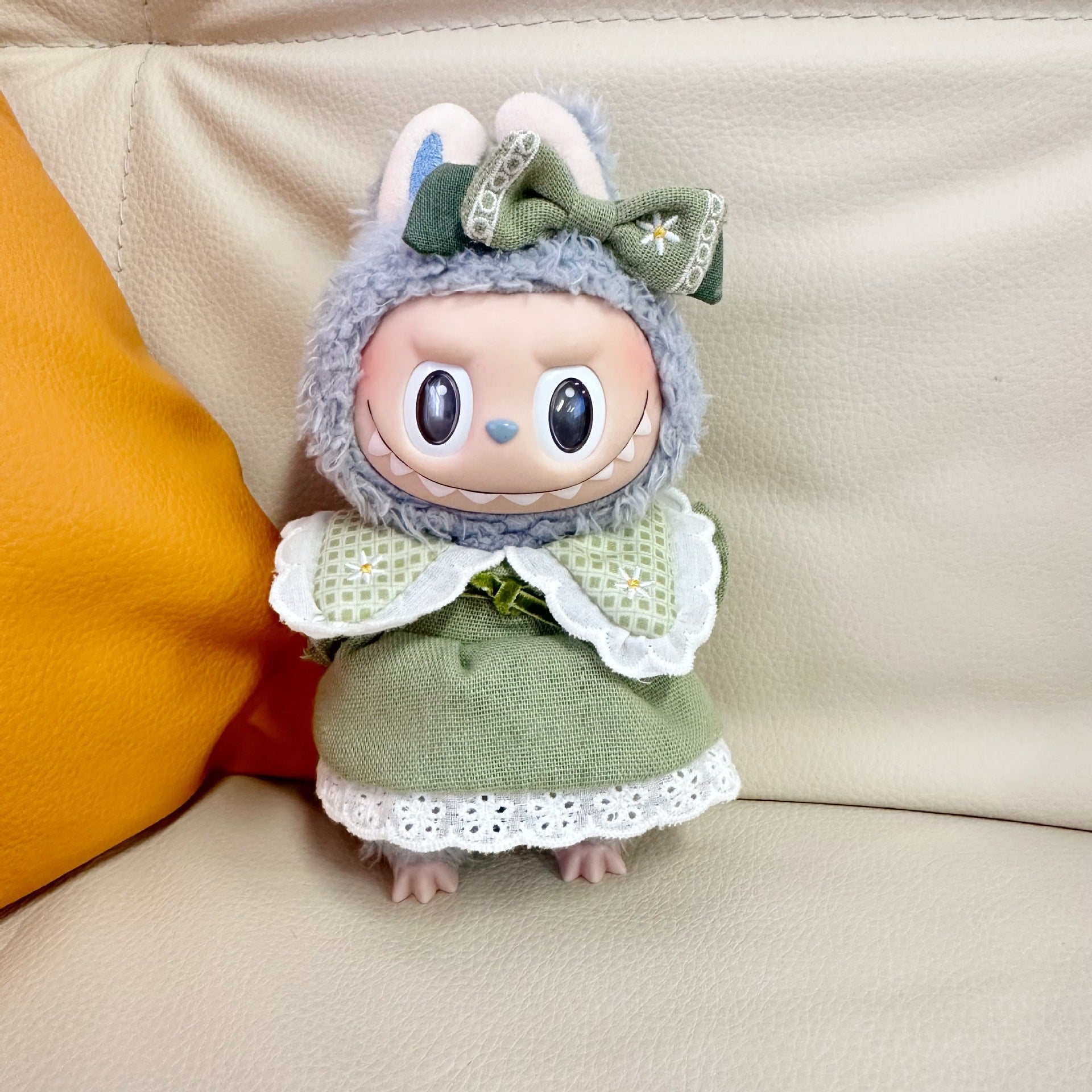 Only clothes] key chain cloth cloth clothes spring bow suit 17CM blind box LABUBU sweet gauze skirt