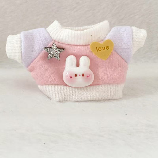 Labubu Doll Clothes - Cute T-Shirt & Sweater Outfits for 17cm Vinyl Dolls