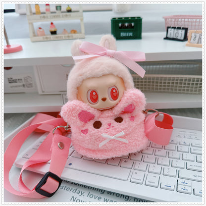 Labubu Doll Outfit - 17cm Cartoon Style Shoulder Bag for Labubu Vinyl Doll
