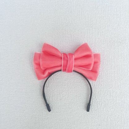 Labubu Sp Bow Headband Fugitive Princess Hair Accessories Elegant Bow Headband Sweet Velvet