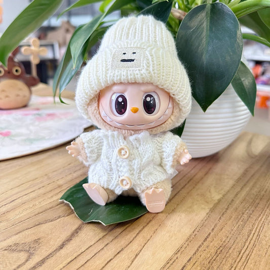 Only clothes] the first and second generation blind box LABUBU clothes autumn and winter sweater hat suit pendant pull cloth for Meng