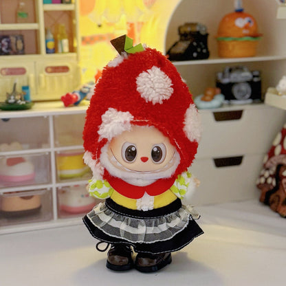 Labubu Baby Clothes First and Second Generation Rubber Blind Box Pendant Universal Wear Labubu Clothes Bottle Bib Pants Set Cute