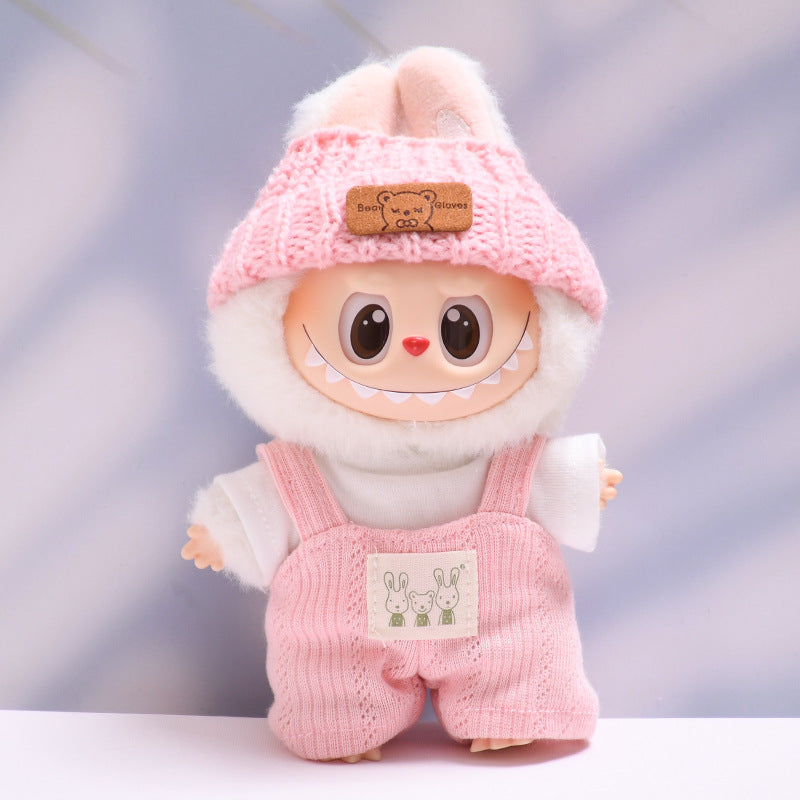 Only clothes] the first and second generation of cloth pendant rabbit T-shirt suspenders skirt Labubu change baby clothes