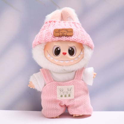Only clothes] the first and second generation of cloth pendant rabbit T-shirt suspenders skirt Labubu change baby clothes