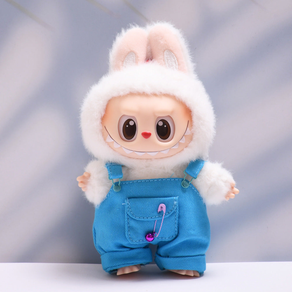 Only baby clothes] one or two generation pendant labubu clothes colorful pocket suspenders pants hat suit cloth baby clothes