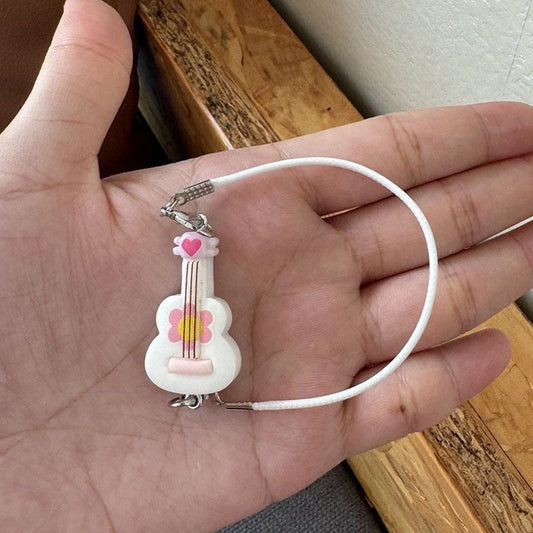 Labubu Mini Guitar Accessories for 17cm Doll - Colorful Hollow Model
