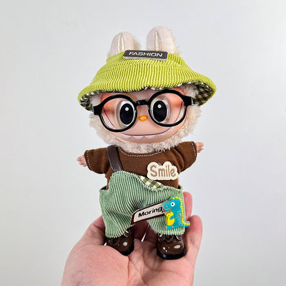 Labubu Doll Clothes Vinyl Plush 17cm Doll Cute Dress-Up Casual Outfit Handsome Plush Toy Clothes