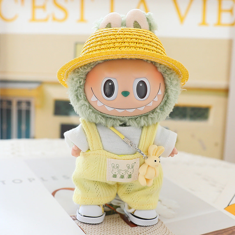 Rab cloth pendant generation two generation vinyl doll T-shirt suspenders suit doll clothes labubu doll clothes skirt