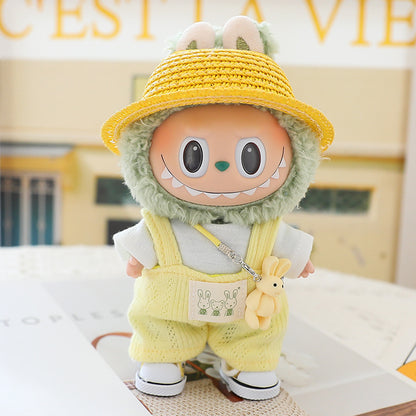 Rab cloth pendant generation two generation vinyl doll T-shirt suspenders suit doll clothes labubu doll clothes skirt