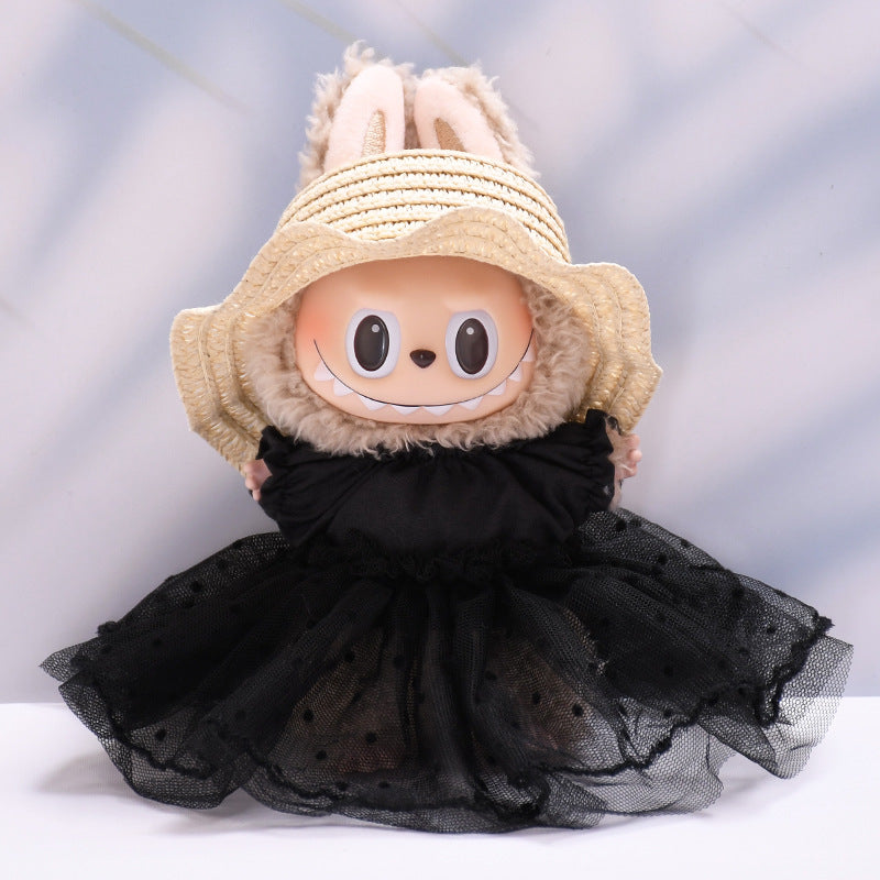 Only baby clothes] one or two generation pendant labubu clothes straw hat wedding lace suit cloth cloth baby clothes