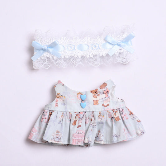 Labubu Doll Lolita Skirt Outfit for 1st & 2nd Gen Pendants - Blue & Pink