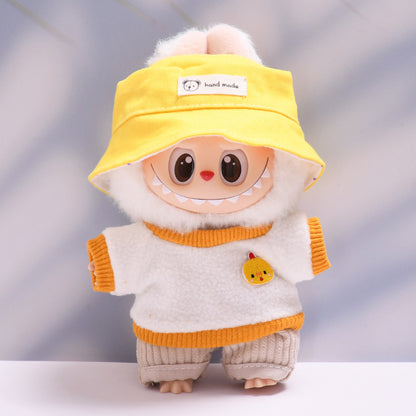 Labubu Doll Velvet T-Shirt & Pants Set for 1st & 2nd Gen Pendant