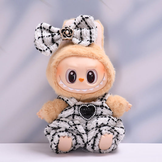 Only clothes] the first and second generation Labubu pendant clothes small fragrant style suspenders skirt cloth cloth doll clothes