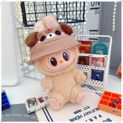 Labubu Doll Outfit - 10cm Cute Pet Overalls & Hats for Vinyl Dolls