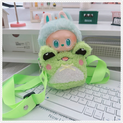 Labubu Doll Outfit - 17cm Cartoon Style Shoulder Bag for Labubu Vinyl Doll
