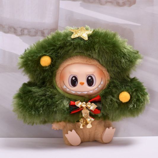 Baby Clothes Only] Generation II Rab Cloth Pendant Clothes Christmas Tree Head Star Set Keychain LABUBU Scarf