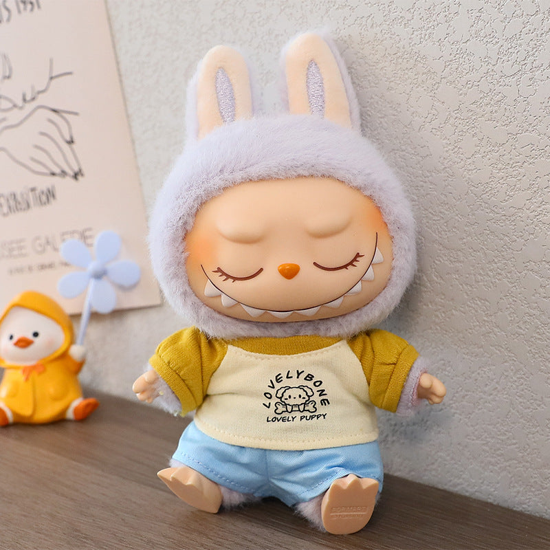 Labubu Doll Sportswear Outfit - T-Shirt, Sneakers & Peaked Cap