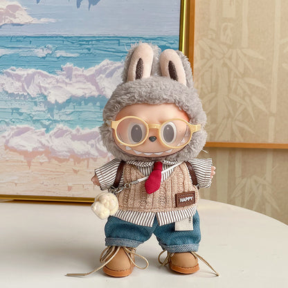 17cm Labubu Doll Clothes Set - Baby Outfits & Accessories