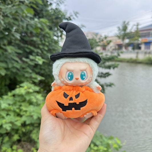 Costume Only] Second Generation Labubu Doll Costume LABUBU Sit Party Doll Costume Halloween Bat Pumpkin Costume