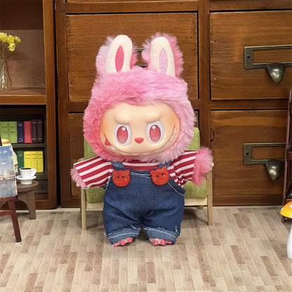 Labubu Doll Clothes 17cm Pendant First, Second and Third Generation Vinyl Plush Doll Replacement Clothes Set Wholesale