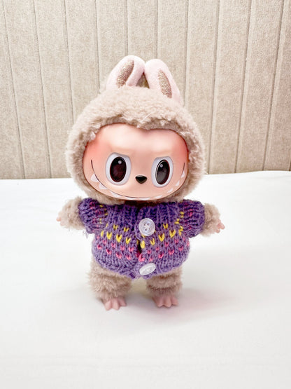 15cm blind box cloth cloth clothes pendant labubu Christmas suit handmade elk pig suit hoodie