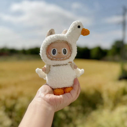 Only clothes] 17CM pendant cloth cloth clothes handmade avocado suit LABUBU bow bear