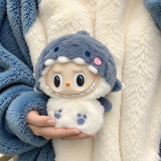 [Dropshipping Only for Clothes] 17cm Pendant Labubu Plush Shark Accessories Baby Clothes