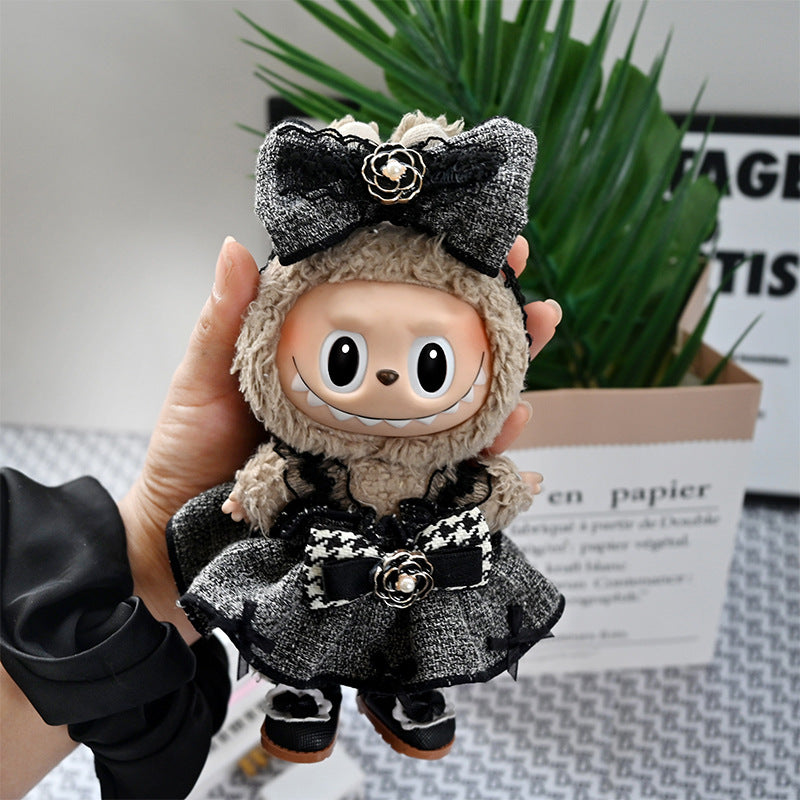Clothes Only] Labubu Baby Clothes First, Second and Third Generation Tang Rubber Doll Pendant Clothes Small Fragrance Princess Series