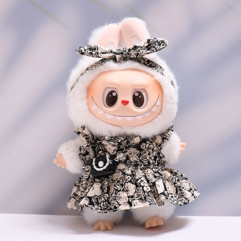 Only clothes] 17cm pendant pull cloth cloth for clothes spring and summer dress suit labubu baby dress cute