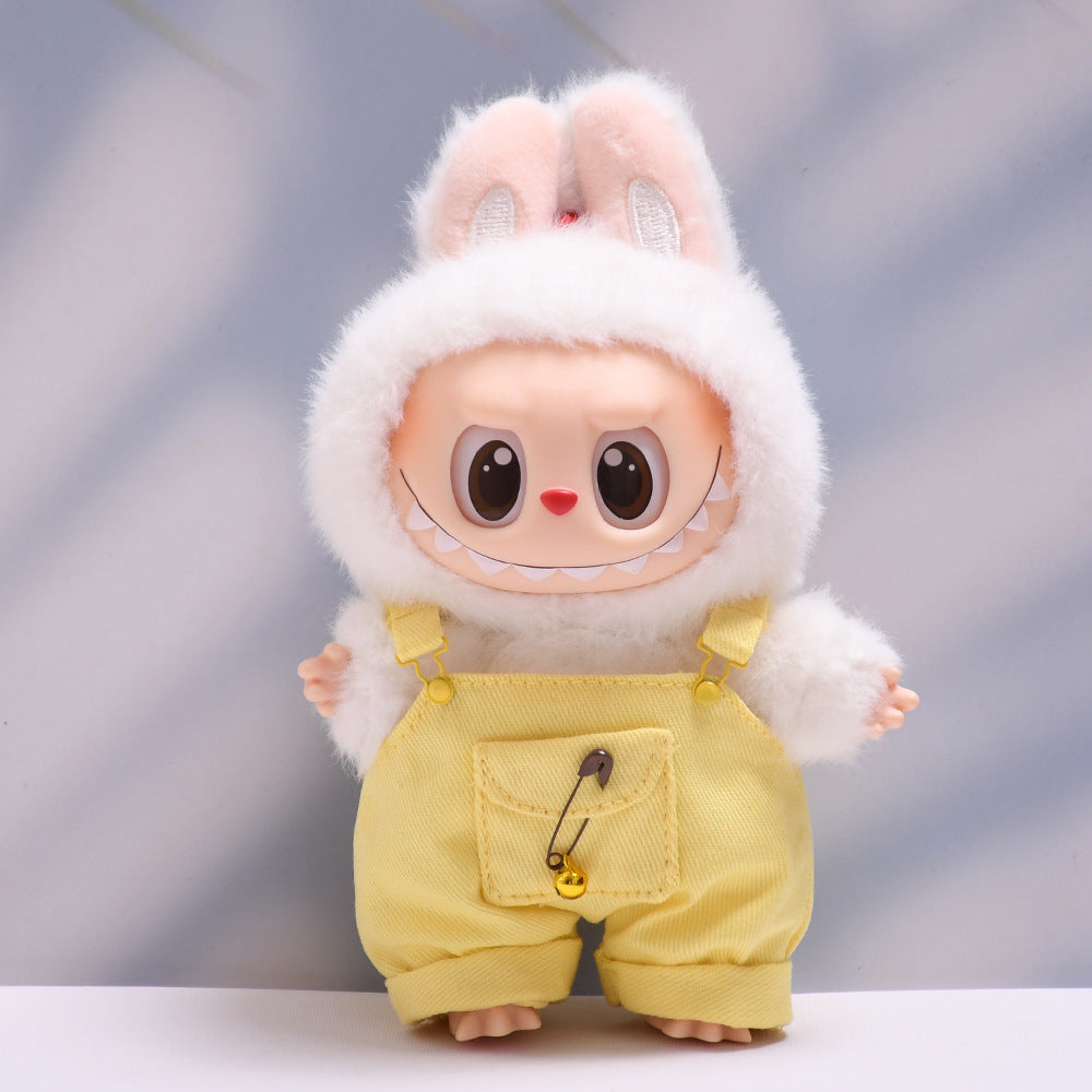 Baby clothes only] one or two generation pendant labubu clothes colorful pocket suspenders suit suit cloth cloth baby clothes