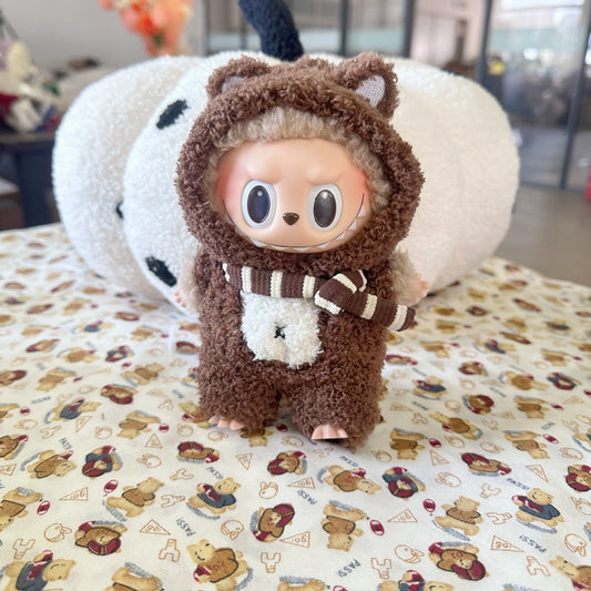 Only clothes] the first and second generation of cloth cloth hanging clothes lovers bear one-piece climbing suit LABUBU baby clothes super cute