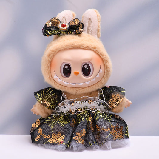 Only baby clothes] one, two and three generations of pendants labubu clothes lace sequined skirt suit cloth baby clothes