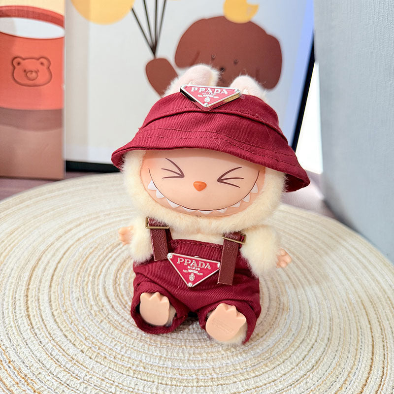 One, two and three generations of Labubu clothes pendant cloth cloth sitting doll clothes NY overalls sports suit trend cute