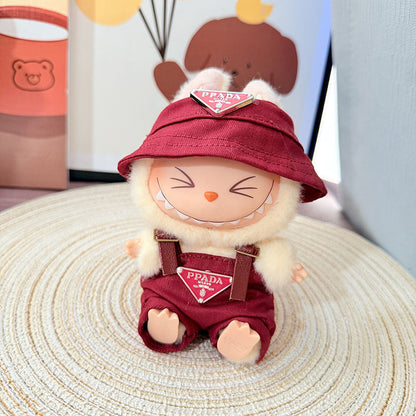 One, two and three generations of Labubu clothes pendant cloth cloth sitting doll clothes NY overalls sports suit trend cute