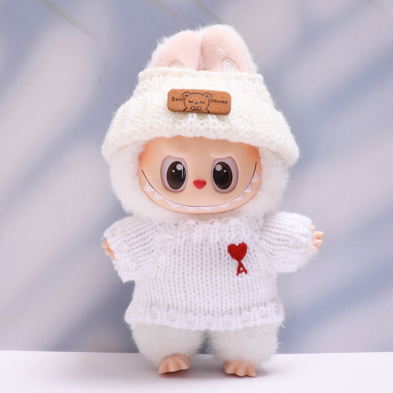 Only clothes] the first and second generation of cloth pendant button sweater hat small bag camera Labubu change baby clothes
