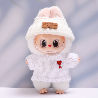 Only clothes] the first and second generation of cloth pendant button sweater hat small bag camera Labubu change baby clothes