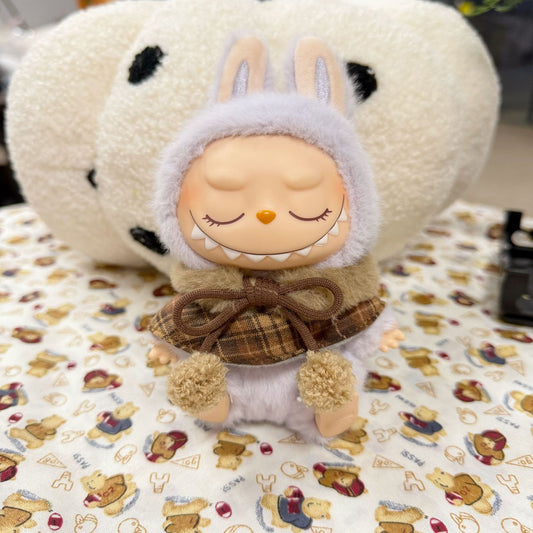 Blind Box Labubu Sit Party Doll Coat The First and Second Generation LABUBU Wear Cloak for Cloak and Cloak for Lady