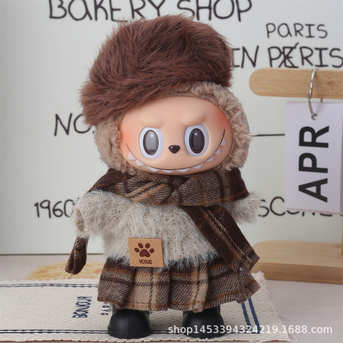 Super Q cute labubu doll 17cm pendant generation for doll plush doll vinyl face change