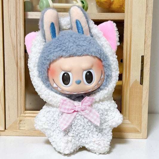 Labubu Doll Jumpsuit Outfits for 17cm Vinyl Dolls