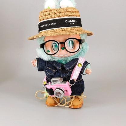 Labubu Denim Jumpsuit Outfit for 1st-3rd Gen Dolls