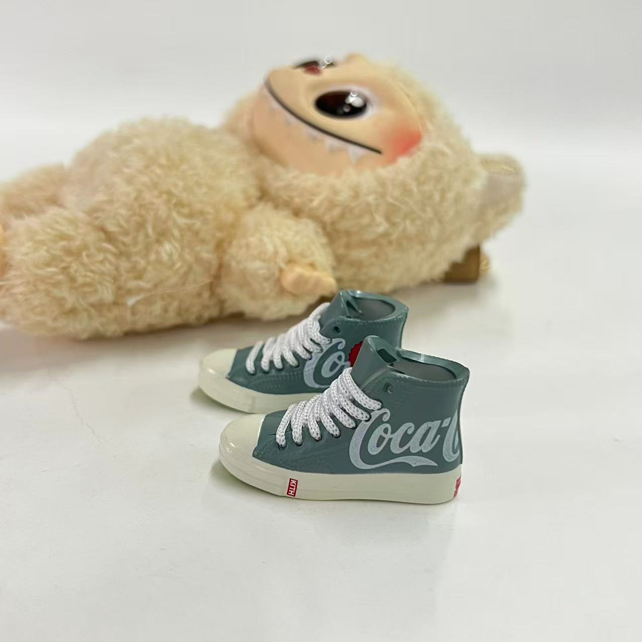 Labubu Plush Doll Clothes 17cm Plush Vinyl Doll Bag Hanging Replacement Shoe Model Pendant Blind Box