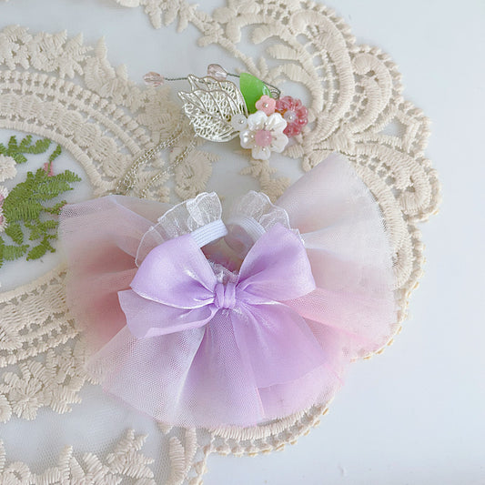 Labubu Doll Fairy Dress for 10-17cm Dolls - Purple Antique Skirt with Hairpin