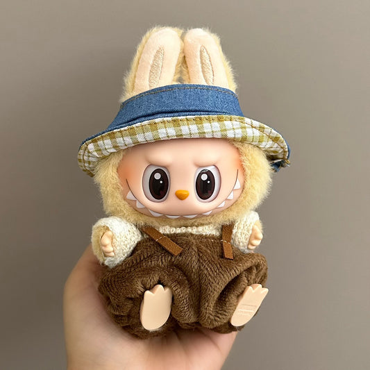 Labubu Iabubu Doll Clothes 17cm Pendant Sitting Party One or Two Generation Plush Doll suit Clothes