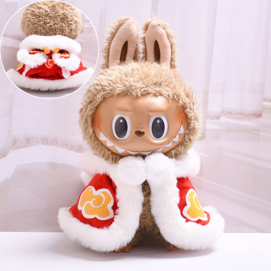 Only clothes] 38cm vinyl labubu doll clothes New Year lion dress labubu change doll clothes