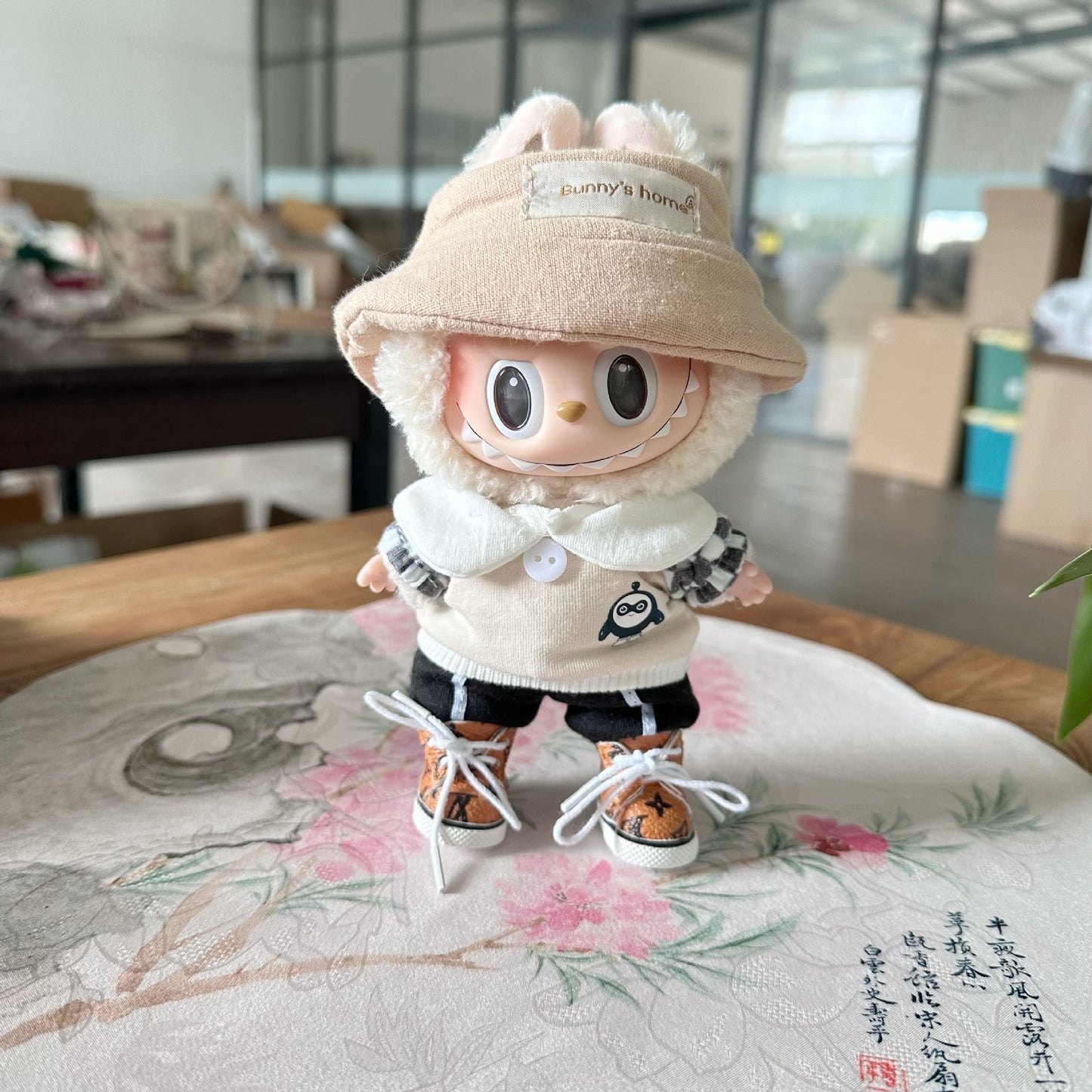 Only clothes] 17CM generation blind box pull cloth doll clothes LABUBU pendant for sports and leisure suit