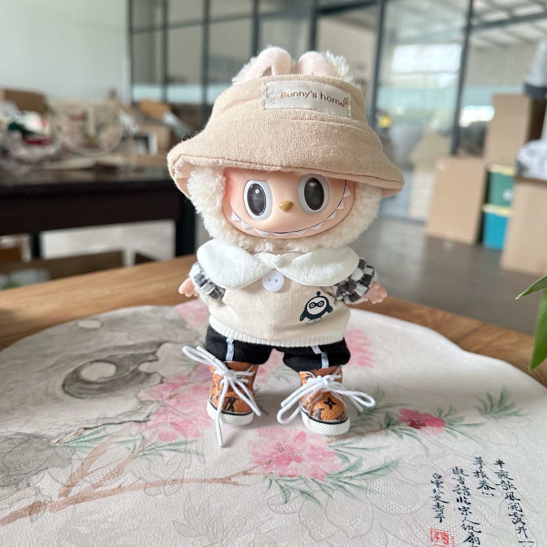Only clothes] 17CM generation blind box pull cloth doll clothes LABUBU pendant for sports and leisure suit