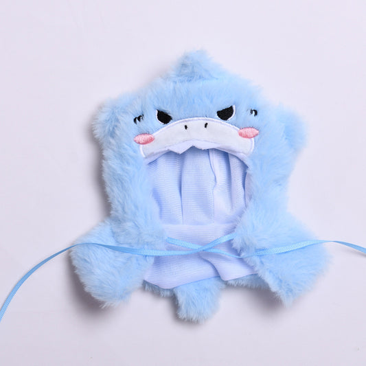 Labubu Doll Cloak - Blue Shark & Green Dinosaur Pendant Outfit