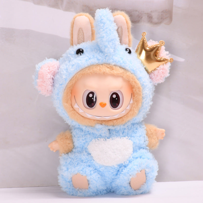 Clothes Only] Second Generation Blind Box Sitting Party Rab Cloth Pendant Clothes Cute Plush Animal Series jumpsuit